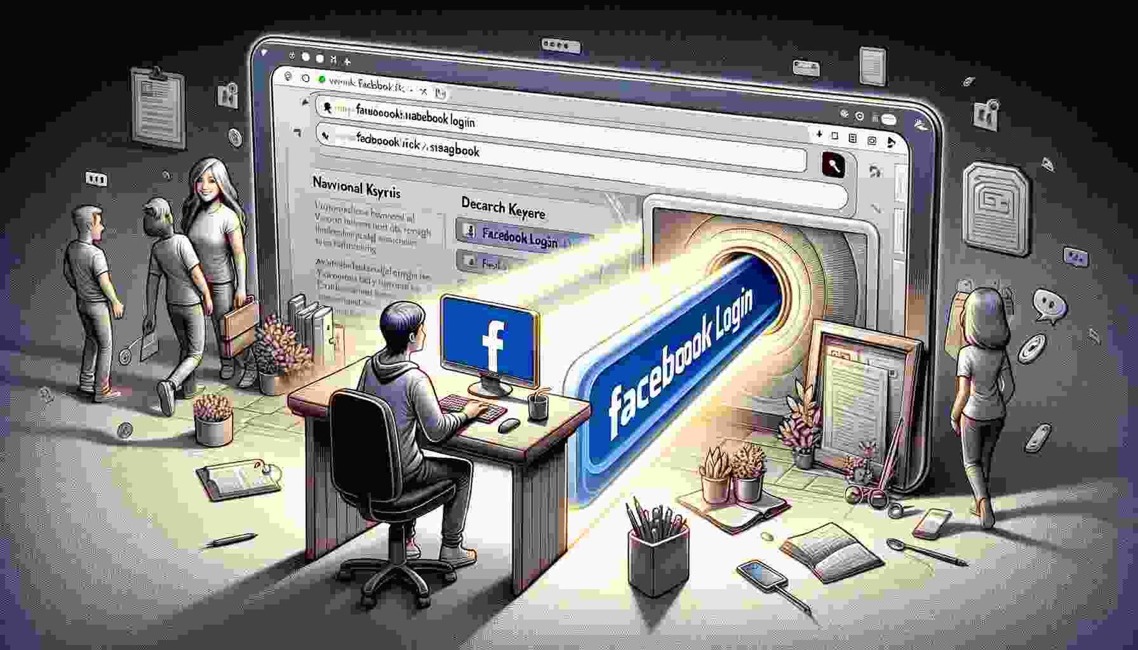 Navigational keyword intent showing users searching for a specific website or brand to reach a particular online destination.