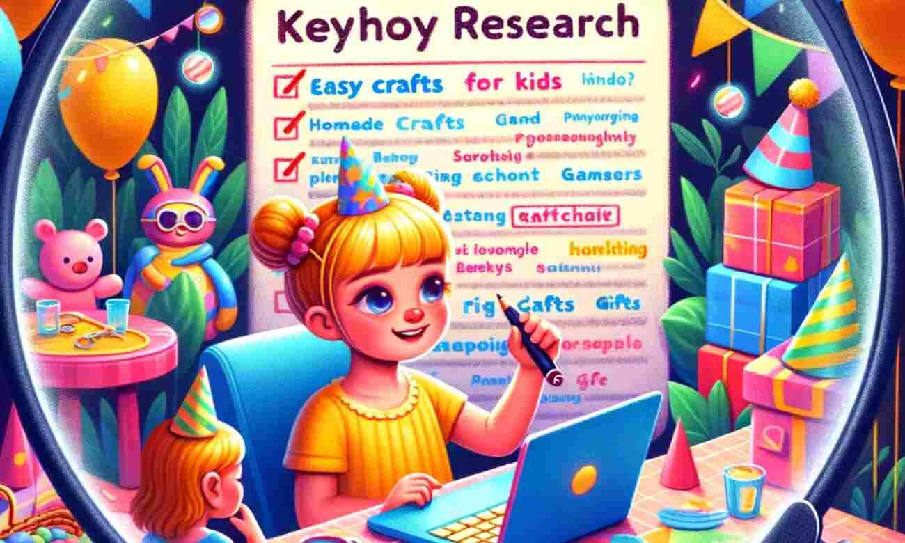 Researching the right keywords for SEO using tools and search data to find relevant terms that improve website visibility and ranking.
