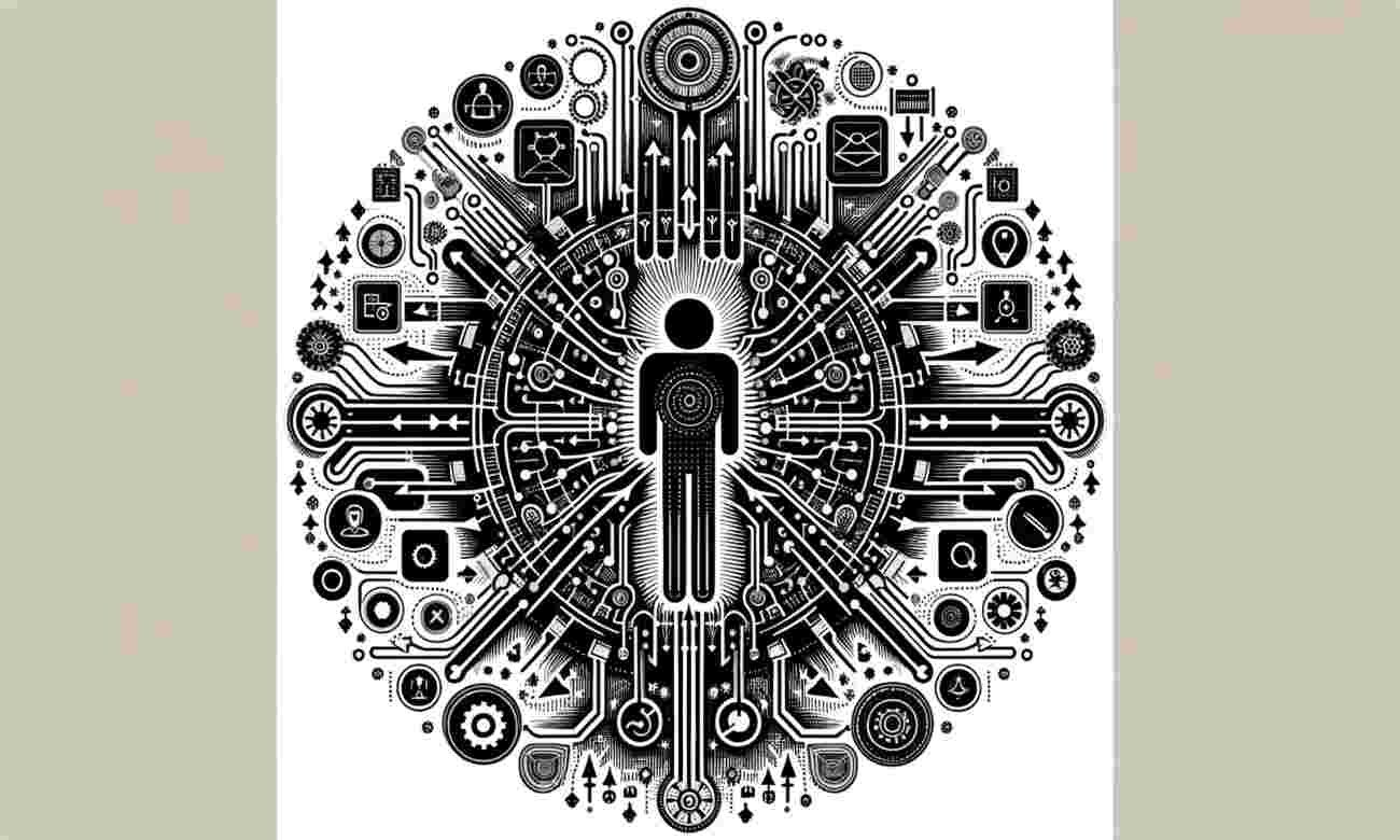 Algorithm concept illustrating a step-by-step set of rules or calculations used by search engines and software to process data and deliver results.