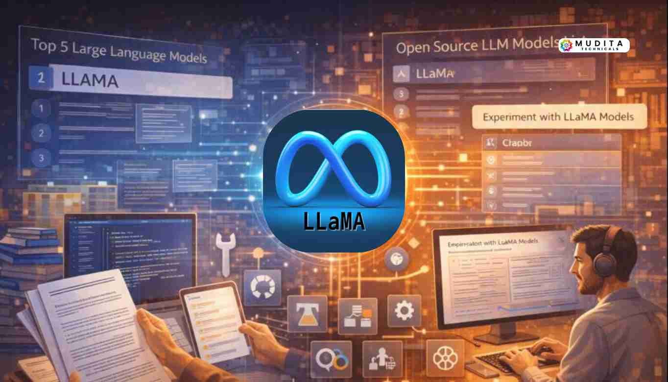 Meta’s LLaMA open-source AI ecosystem, highlighting developer experimentation and customization, representing one of the 5 Best Large Language Models in 2025 / 2026.