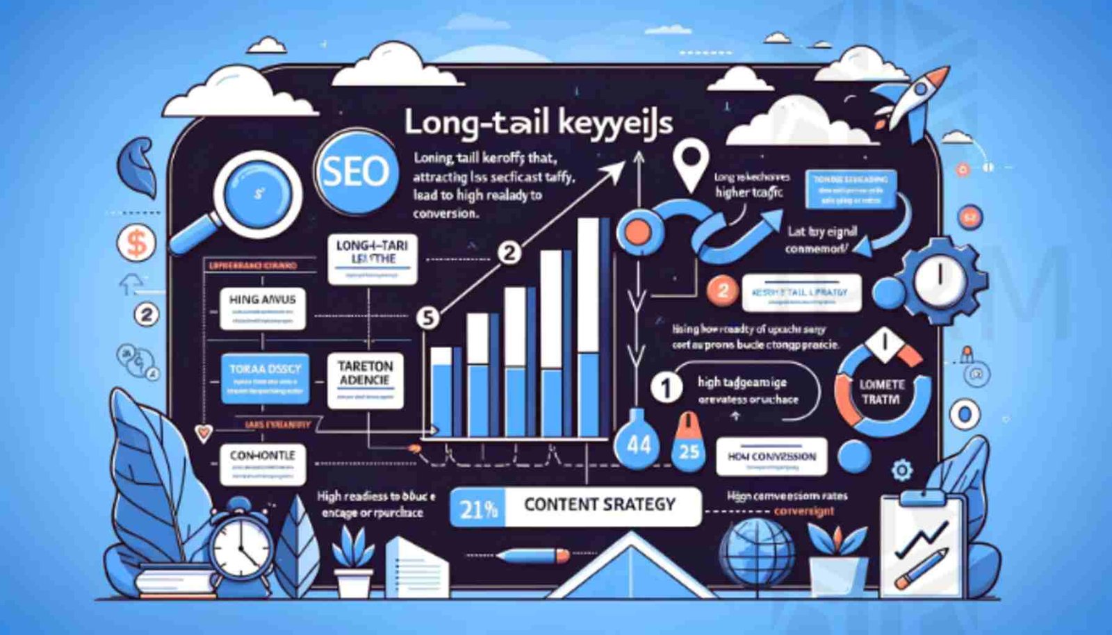 Using long-tail keywords to target specific search queries, improve SEO accuracy, and attract highly relevant website traffic.
