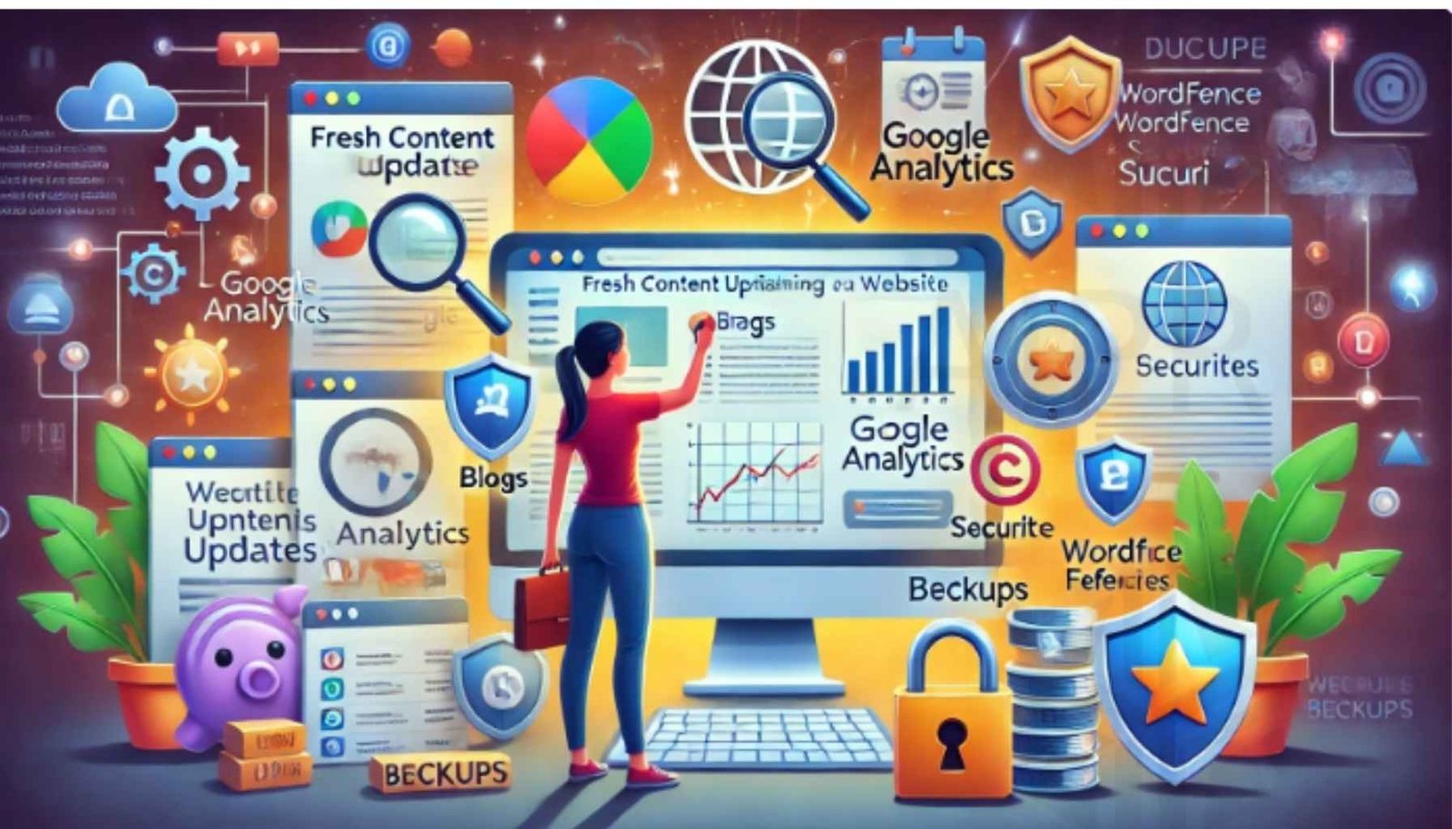 Maintain and grow your website by updating content, improving performance, enhancing security, and optimizing for long-term success.