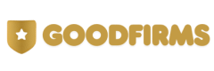 GoodFirms logo featuring a gold shield icon symbolizing trust, credibility, and verified business reviews.